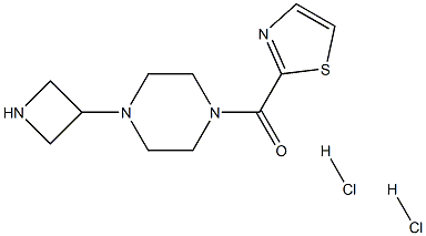 (4-(azetidin-3-yl)piperazin-1-yl)(thiazol-2-yl)methanone dihydrochloride Structure