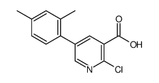 2-chloro-5-(2,4-dimethylphenyl)pyridine-3-carboxylic acid结构式