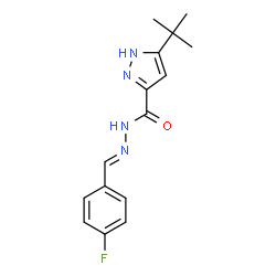 3-tert-butyl-N'-(4-fluorobenzylidene)-1H-pyrazole-5-carbohydrazide Structure