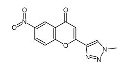 4H-1-Benzopyran-4-one, 2-(1-methyl-1H-1,2,3-triazol-4-yl)-6-nitro-结构式