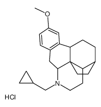 N-cyclopropylmethyl-3,11c-ethano-10-methoxy-1,2,3,3a,11b,11c-hexahydroaporphine structure