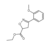 ethyl 3-(2-methoxyphenyl)-4,5-dihydroisoxazole-5-carboxylate结构式