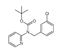 tert-butyl (3-chlorobenzyl)(pyridin-2-yl)carbamate结构式