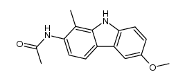 2-acetylamino-6-methoxy-1-methyl-9H-carbazole Structure