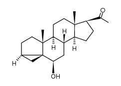 3α,5-cyclo-5α-pregnan-6β-ol-20-one Structure