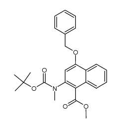 Methyl 2-[N-(tert-butyloxycarbonyl)-N-methylamino]-4-(benzyloxy)-1-naphthalenecarboxylate Structure