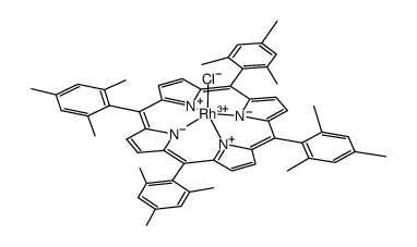 RhIII(5,10,15,20-tetrakis(2,4,6-trimethylphenyl)porphyrinato)Cl结构式