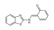 6-[(1,3-benzothiazol-2-ylamino)methylidene]cyclohexa-2,4-dien-1-one结构式