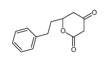 (6S)-6-(2-phenylethyl)oxane-2,4-dione结构式