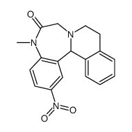 5-methyl-2-nitro-7,9,10,14b-tetrahydroisoquinolino[2,1-d][1,4]benzodiazepin-6-one结构式