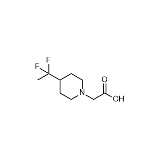 [4-(1,1-Difluoroethyl)-1-piperidinyl]acetic acid Structure