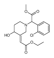 (3E)-α-(2-Chlorophenyl)-3-(2-ethoxy-2-oxoethylidene)-4-hydroxy-1-piperidineacetic Acid Methyl Ester(Mixture of DiastereoMers) structure