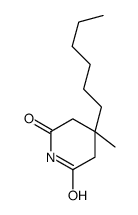 4-hexyl-4-methylpiperidine-2,6-dione结构式