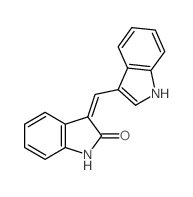 2H-Indol-2-one,1,3-dihydro-3-(1H-indol-3-ylmethylene)- Structure