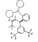 [S(R)]-N-[(R)-3,5-二(三氟甲基)苯基)]-[2-(二环己基膦)苯基]-N-甲基-2-叔丁基亚磺酰胺图片