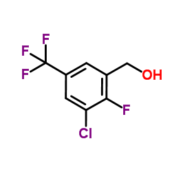 3-CHLORO-2-FLUORO-5-(TRIFLUOROMETHYL)BENZYLALCOHOL Structure