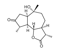 (3S,3aS,6R,6aR,9S,9aR,9bS)-6-hydroxy-3,6,9-trimethyl-3a,4,5,6a,7,9,9a,9b-octahydroazuleno[4,5-b]furan-2,8(3H,9bH)-dione结构式