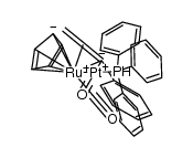 (PPh3)(CO)Pt(μ-η1:η2α,β-C(Ph)=C=CH2)Ru(CO)Cp结构式