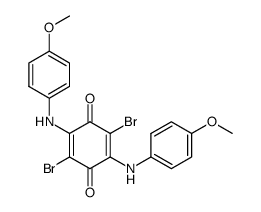 2,5-di(p-anisyl)amino-3,6-dibromo-1,4-benzoquinone Structure