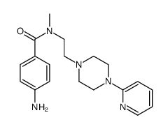 4-amino-N-methyl-N-[2-(4-pyridin-2-ylpiperazin-1-yl)ethyl]benzamide结构式