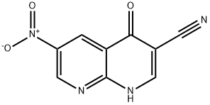 1,4-dihydro-6-nitro-4-oxo-1,8-naphthyridine-3-carbonitrile结构式