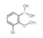 3-溴-2-甲氧基苯硼酸结构式