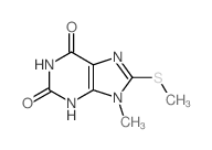 9-methyl-8-methylsulfanyl-3H-purine-2,6-dione结构式