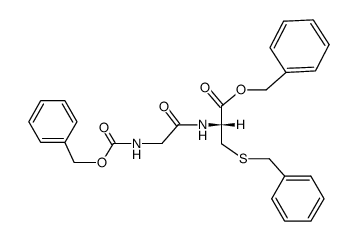 S-benzyl-N-(N-benzyloxycarbonyl-glycyl)-L-cysteine benzyl ester Structure