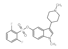 2,6-二氟-苯磺酸 1-甲基-3-(1-甲基-哌啶-4-基)-1H-吲哚-5-基酯图片