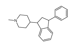 1-methyl-4-(3-phenyl-2,3-dihydro-1H-inden-1-yl)piperidine结构式