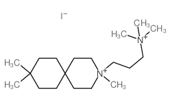 trimethyl-[3-(3,9,9-trimethyl-3-azoniaspiro[5.5]undec-3-yl)propyl]azanium结构式