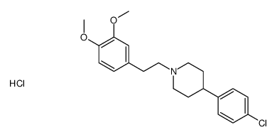 4-(4-chlorophenyl)-1-[2-(3,4-dimethoxyphenyl)ethyl]piperidine,hydrochloride Structure