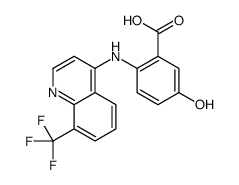 5-hydroxy-2-[[8-(trifluoromethyl)quinolin-4-yl]amino]benzoic acid结构式