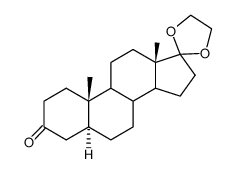 17,17-Ethylendioxy-5α-anndrostan-3-on Structure