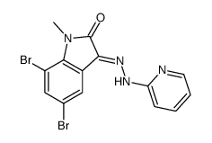 (3Z)-5,7-dibromo-1-methyl-3-(pyridin-2-ylhydrazinylidene)indol-2-one结构式