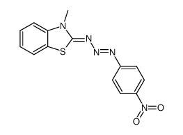 3-methyl-2-[(4-nitro-phenyl)-triazenylidene]-2,3-dihydro-benzothiazole Structure