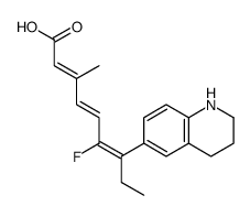 (2E,4E,6E)-6-fluoro-3-methyl-7-(1,2,3,4-tetrahydroquinolin-6-yl)nona-2,4,6-trienoic acid Structure