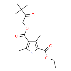 1H-Pyrrole-2,4-dicarboxylicacid,3,5-dimethyl-,4-(3,3-dimethyl-2-oxobutyl)2-ethylester(9CI) structure