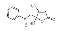 5-hydroxy-4-methyl-5-phenacyl-furan-2-one结构式