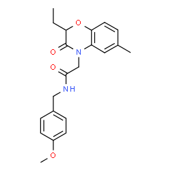 4H-1,4-Benzoxazine-4-acetamide,2-ethyl-2,3-dihydro-N-[(4-methoxyphenyl)methyl]-6-methyl-3-oxo-(9CI)结构式