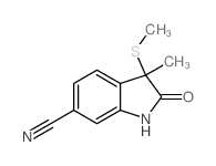 1H-Indole-6-carbonitrile,2,3-dihydro-3-methyl-3-(methylthio)-2-oxo- picture