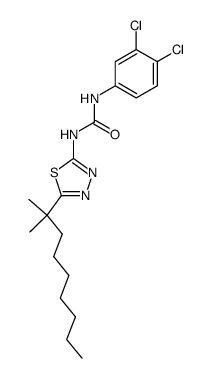 1-(3,4-dichloro-phenyl)-3-[5-(1,1-dimethyl-octyl)-[1,3,4]thiadiazol-2-yl]-urea结构式