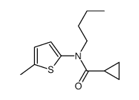 N-butyl-N-(5-methylthiophen-2-yl)cyclopropanecarboxamide结构式