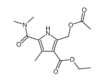 2-acetoxymethyl-5-dimethylcarbamoyl-4-methyl-pyrrole-3-carboxylic acid ethyl ester Structure