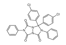 7,7-bis-(4-chloro-phenyl)-2,6-diphenyl-dihydro-[1,2,4]triazolo[1,2-a][1,2,4]triazole-1,3,5-trione结构式