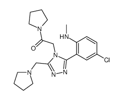 1-{[3-(5-chloro-2-methylamino-phenyl)-5-pyrrolidin-1-ylmethyl-[1,2,4]triazol-4-yl]-acetyl}-pyrrolidine Structure