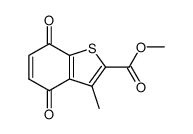 methyl 4,7-dioxo-4,7-dihydro-3-methylbenzothiophene-2-carboxylate结构式