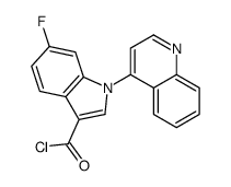 6-fluoro-1-quinolin-4-ylindole-3-carbonyl chloride Structure