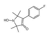 1-hydroxy-4-p-fluorophenyl-2,2,5,5-tetramethyl-3-imidazoline 3-oxide结构式