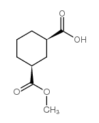 CIS-3-CARBOMETHOXYCYCLOHEXANE-1-CARBOXYLIC ACID structure